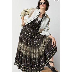061. Free People Rare Feelings Maxi Dress Black Combo Medium